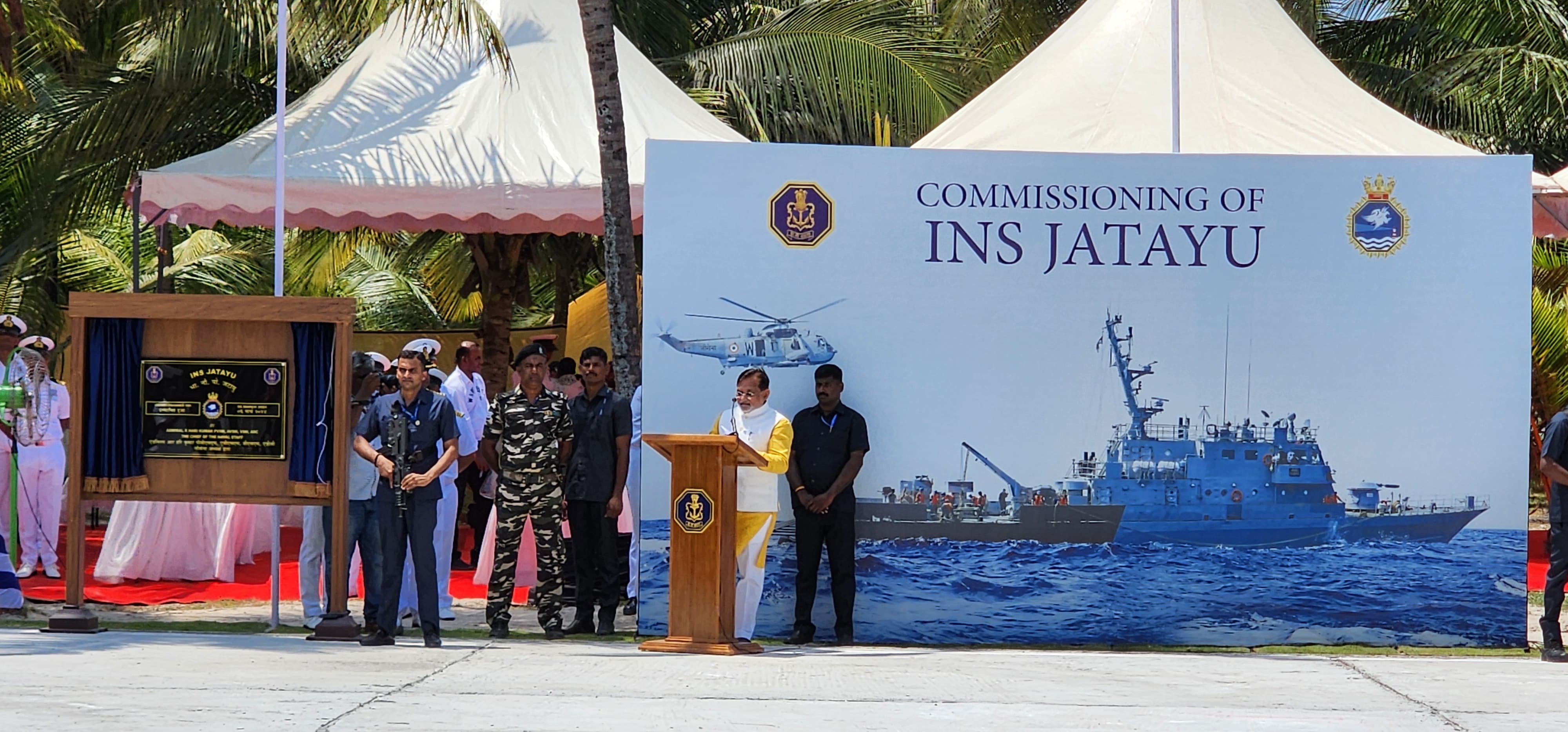 INS Jatayu Commissioned at Minicoy Island